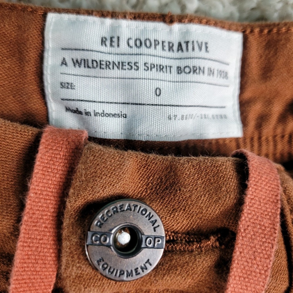 REI Co-op Wallace Lake Jogger Pants Womens 0 Rust Brown Excellent Hiking Outdoor - Picture 11 of 14